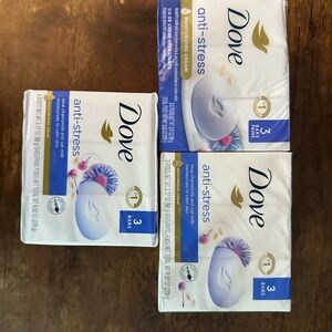 Dove Anti-Stress Moisturizing Cream Bar Soap - Lavender Blue (3-Pack)